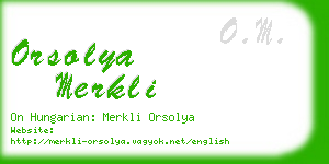 orsolya merkli business card